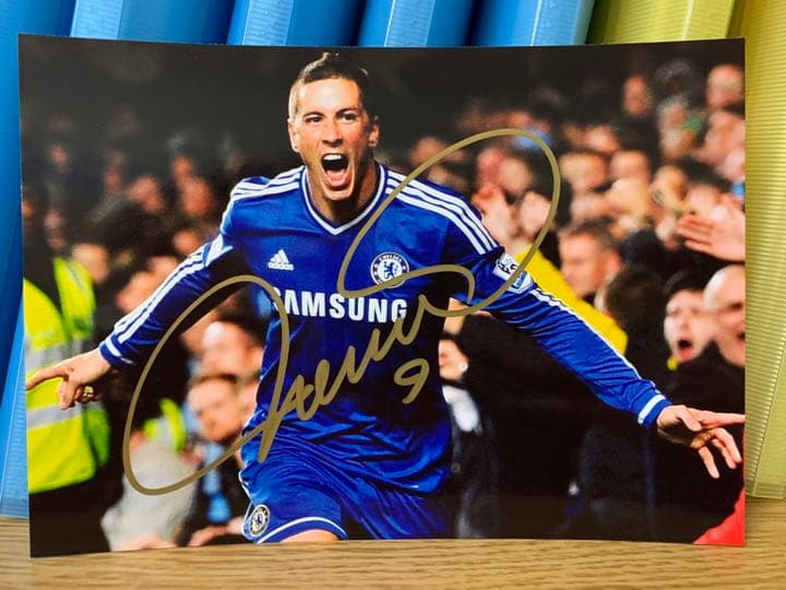 サッカースペイン代表 フェルナンド・トーレス 直筆サイン入り写真
