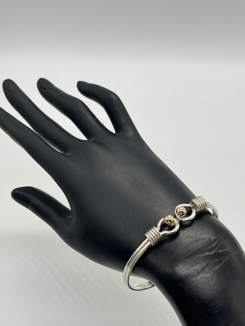 ティファニー TIFFANY ダブルフックアンドアイ バングル 14K コンビ