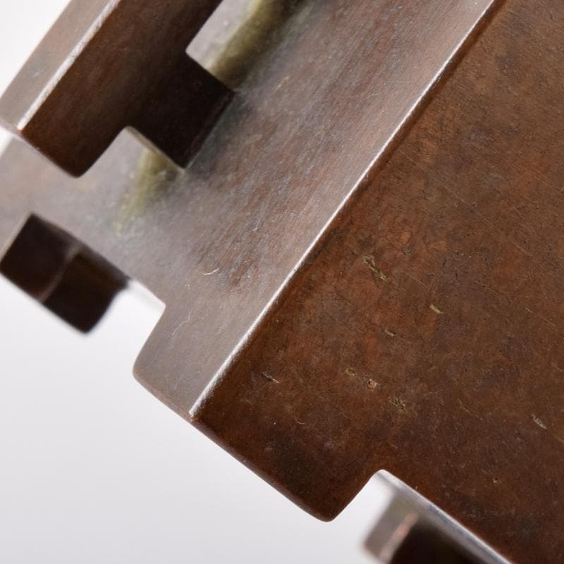 中国 大明宣徳年製 古銅 四方双耳香炉 馬槽爐 V 7933E - メルカリ