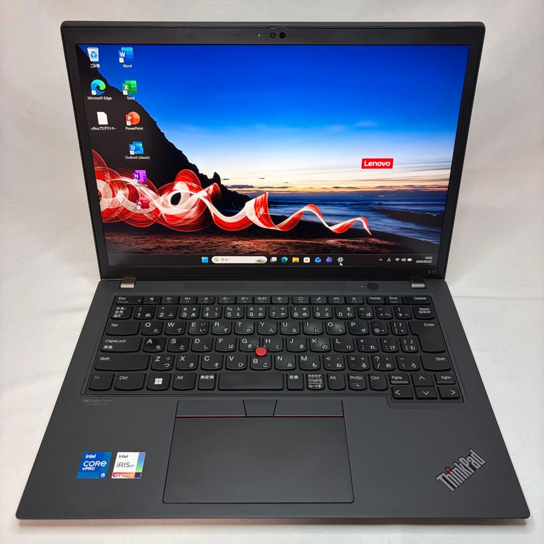美品 ThinkPad X13 11世代 i5 13.3型 WUXGA オフィス - メルカリ