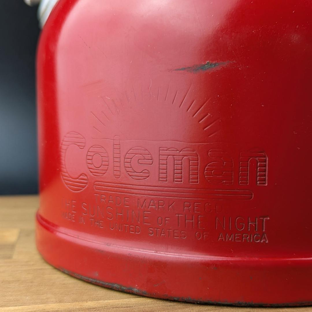 希少マルーン☆コールマン ランタン 200A 62年6月製 PYREX赤ロゴ美品