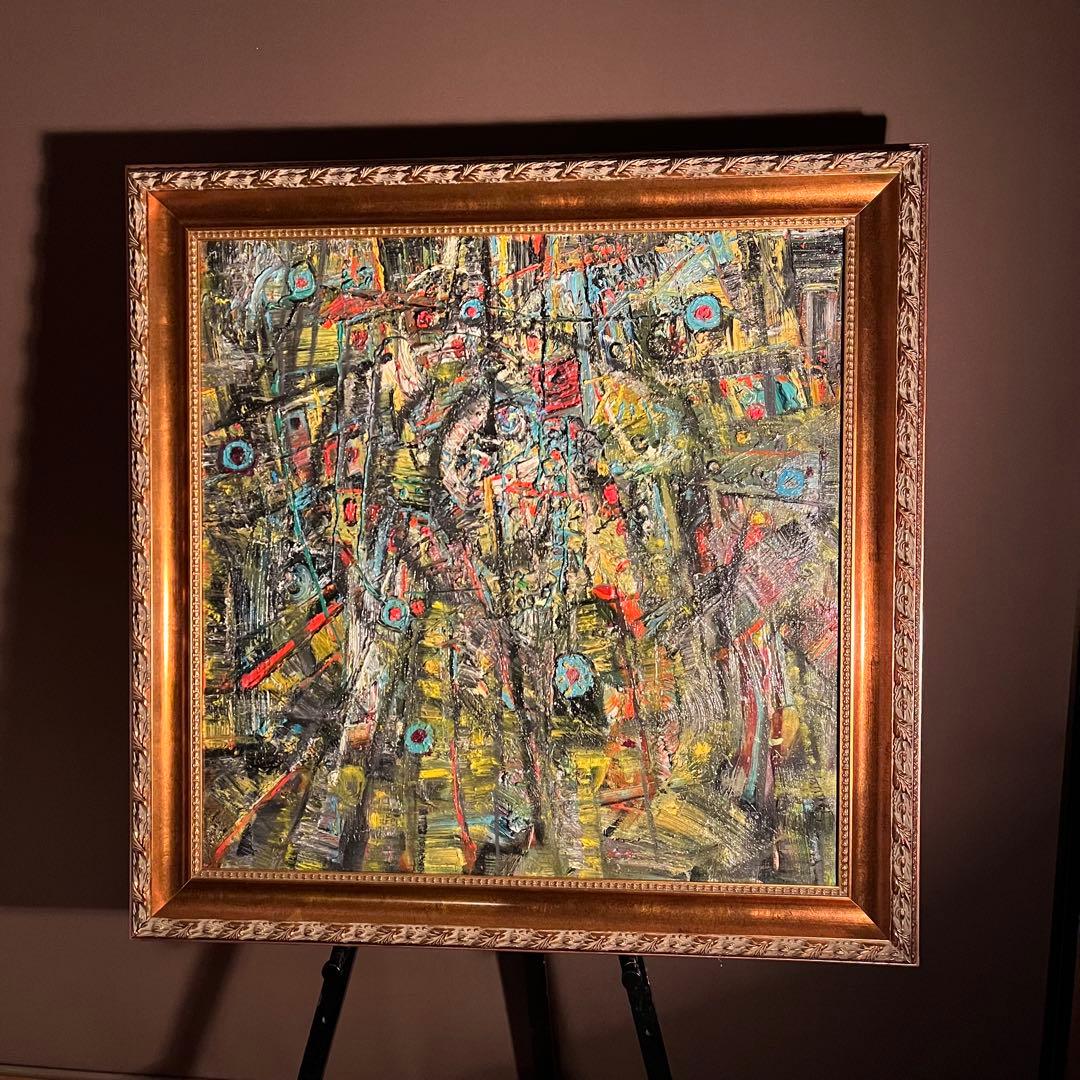 ☆真作☆ 旭日嘎(シゴラカ) tangriin 油絵 貴重作品 肉筆絵画 - メルカリ