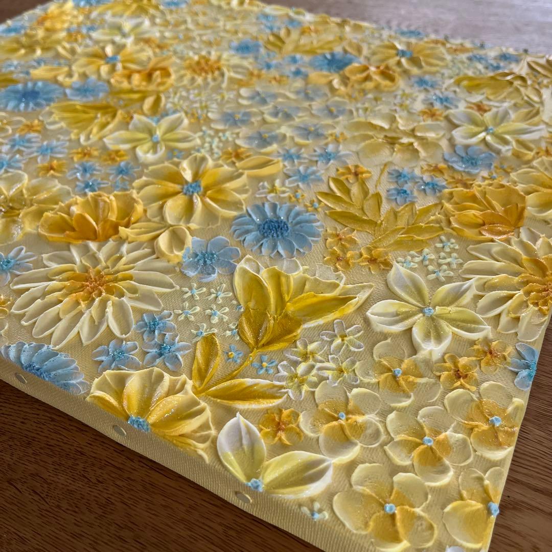 テクスチャーアート フラワーアート ボタニカル インテリア 花絵 花柄