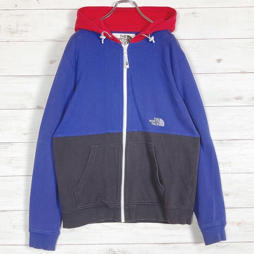 《美品》ザノースフェイス☆M☆両面ロゴ刺繍☆フルジップ☆マルチ☆レアカラー M