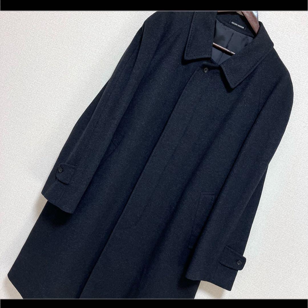 GIULIANO GROSSONI カシミヤコート ブラック cashmere - メルカリ