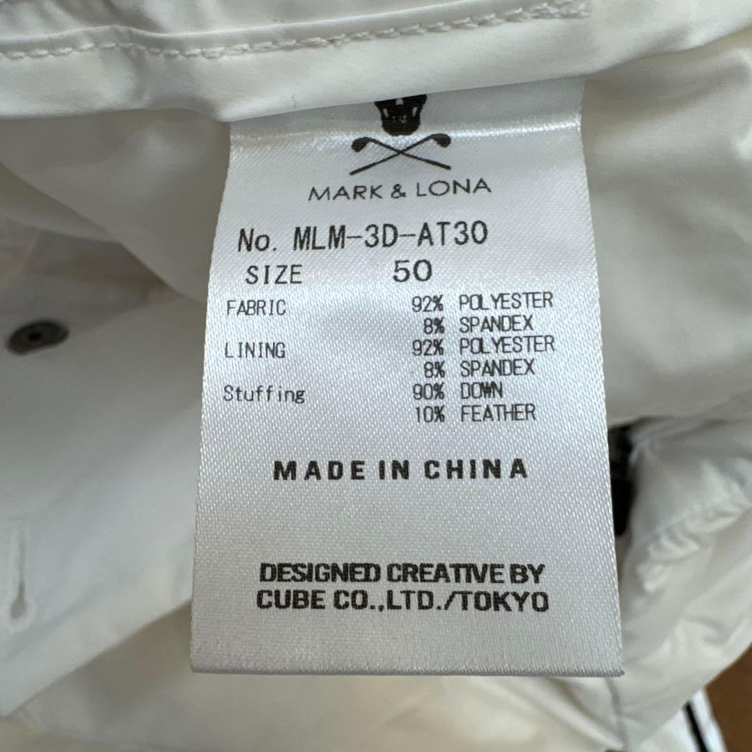 マークアンドロナ MARK & LONA ホワイトキルティングパンツ ダウン