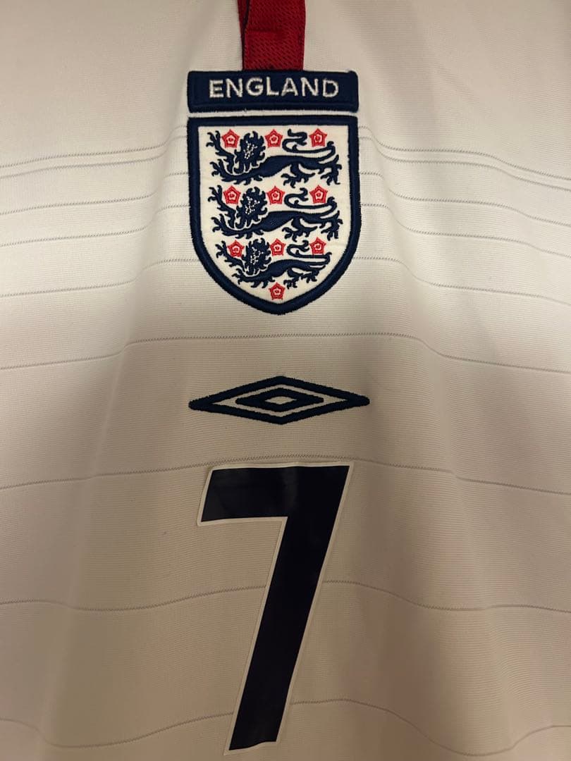 希少】柴田ひかり/UMBRO×イングランド代表ベッカムNo7長袖ユニフォームS