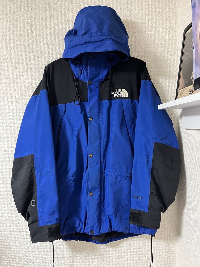 80s 90sノース マウンテンガイドジャケット アズテックブルー×ブラック 古着 90年代 ザノースフェイス THE NORTH FACE マウンテンガイド