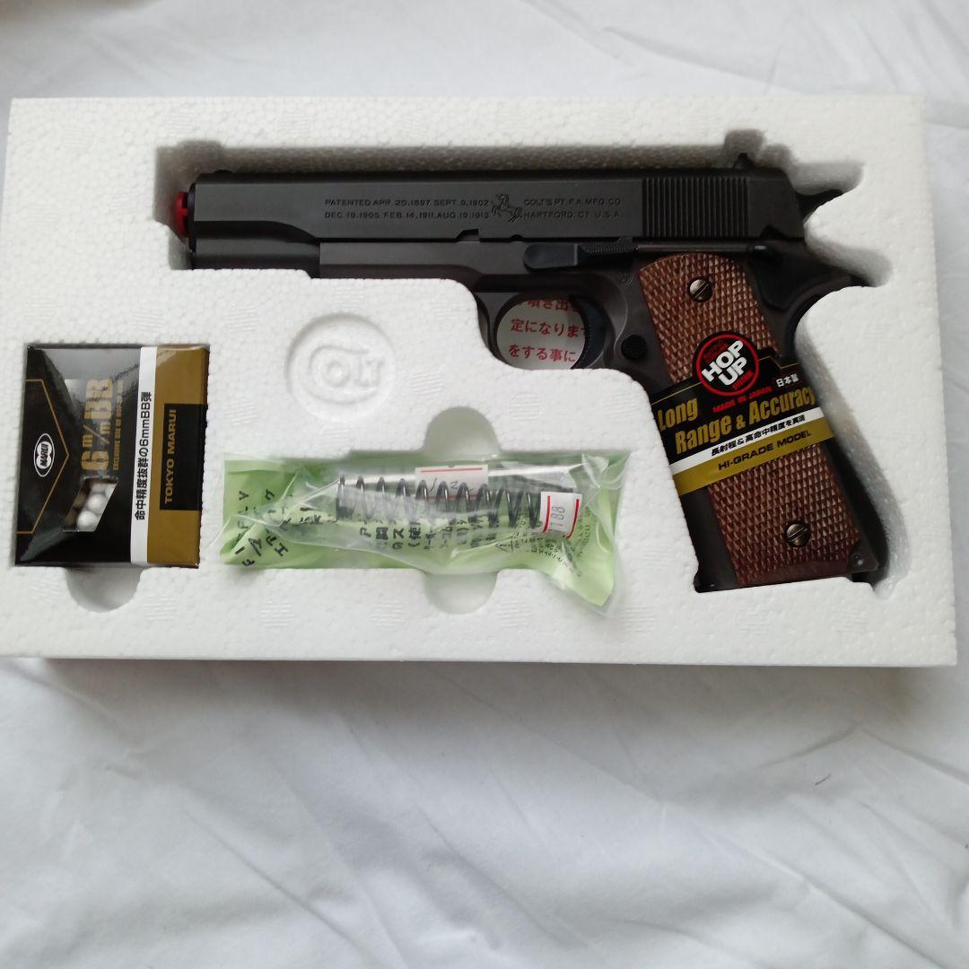 BB弾強烈東京マルイエアコッキング、コルトガバメント新品18禁【強化カスタム済】