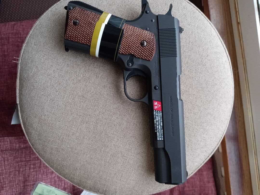 BB弾強烈東京マルイエアコッキング、コルトガバメント新品18禁【強化カスタム済】