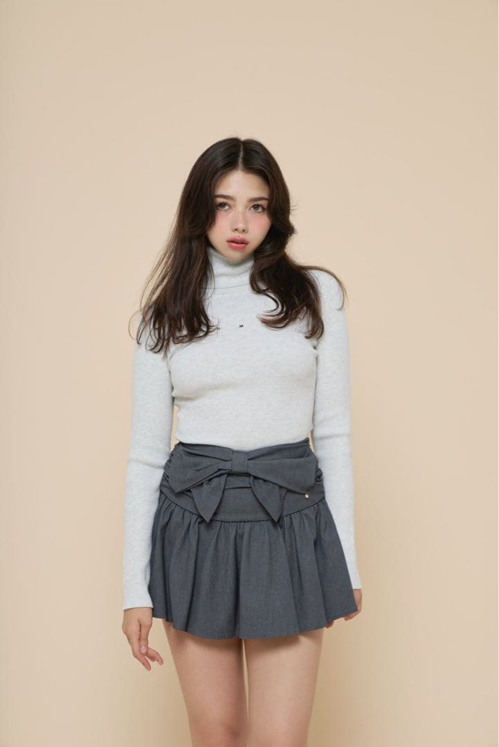 ANDMARY Mary turtle knit tops gray - メルカリ