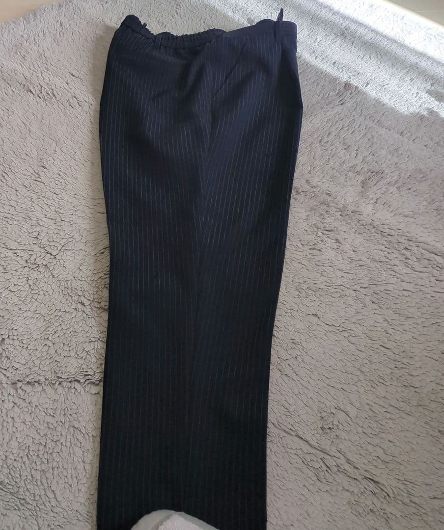 大きいサイズ23号 パンツスーツ ネイビーストライプ - メルカリ