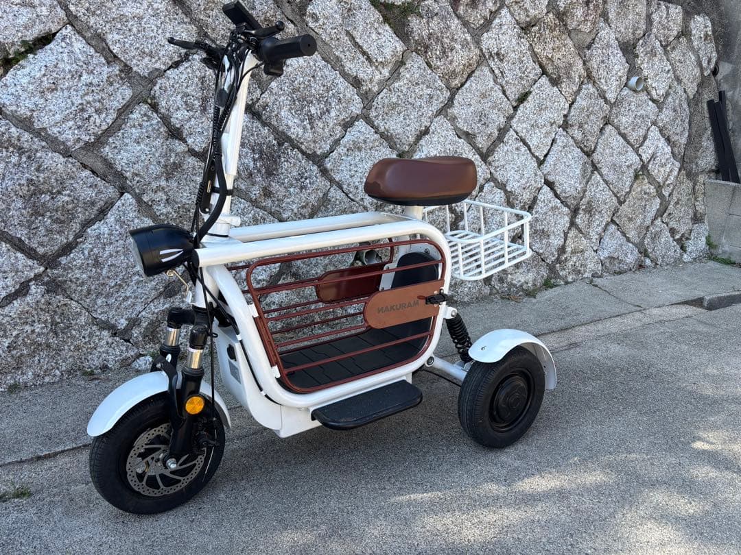 ナクラム ペット用電動カート三輪電動アシスト自転車 ホワイト - メルカリ