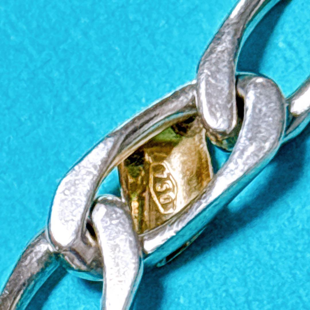 【美品】19.4cm ティファニー フィガロチェーン ブレスレット925/750