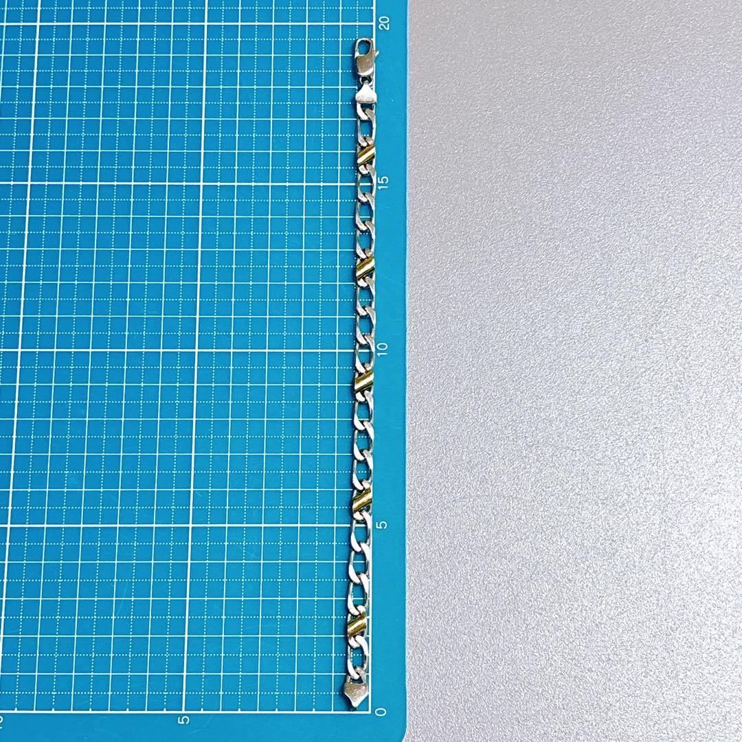 【美品】19.4cm ティファニー フィガロチェーン ブレスレット925/750