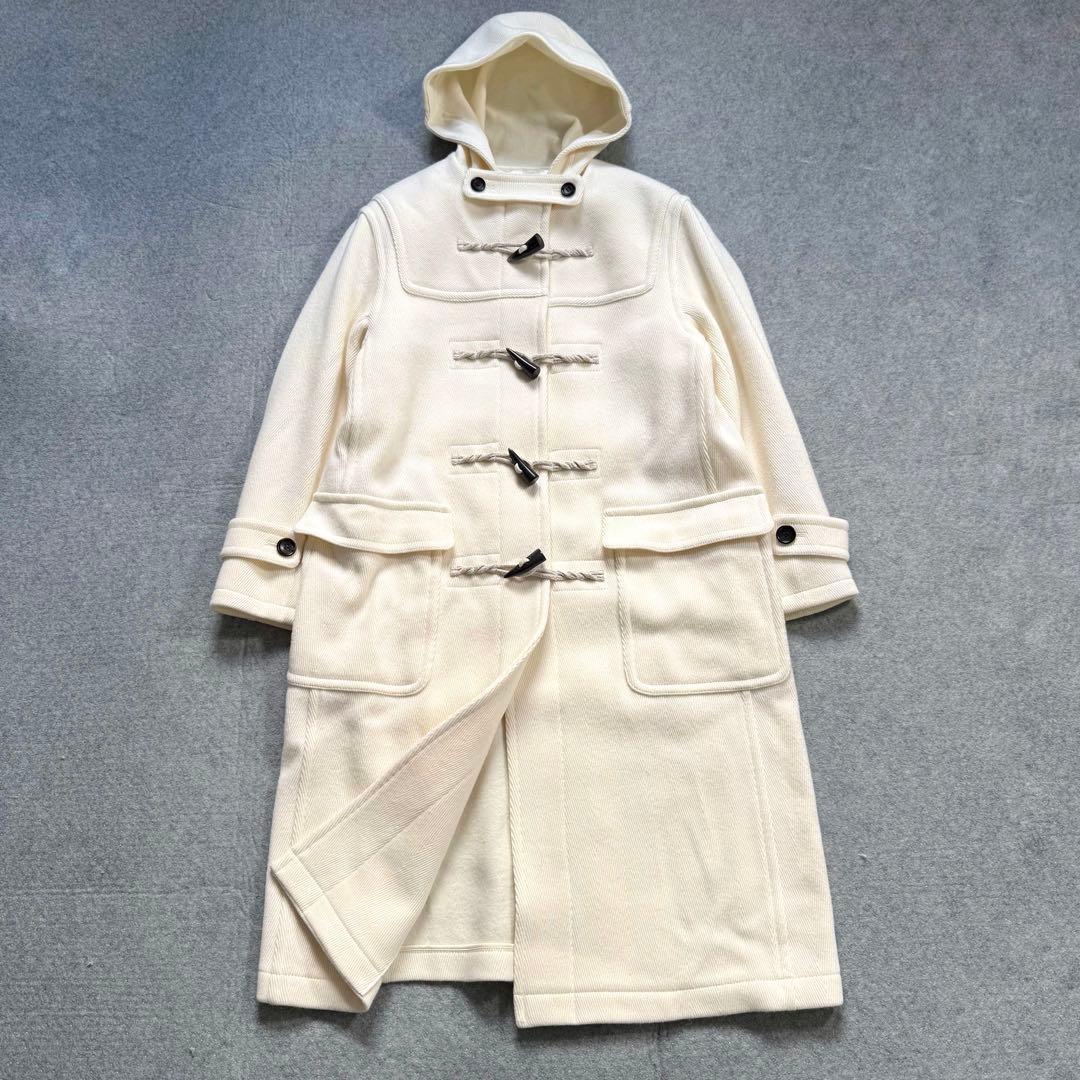 【美品】23区 ヘリンボーン ダッフルコート アイボリー 38 セール】ヘリンボーン ダッフルコート（ダッフルコート）｜23区 S