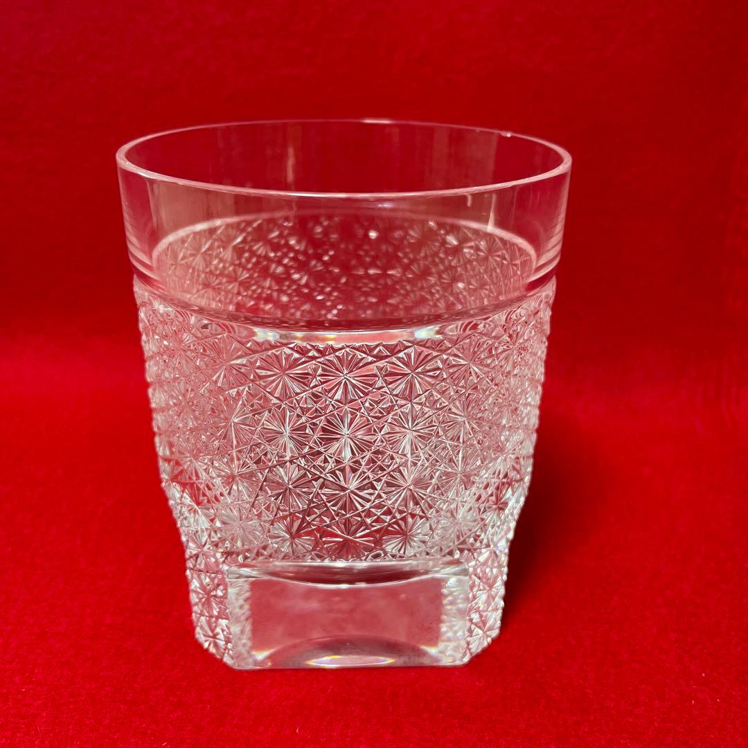 超希少品HOYAクリスタル 佐々文夫ロックグラス5種5客切子、江戸切子