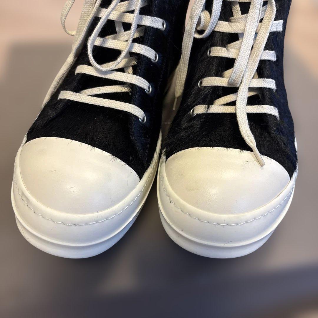 未使用 Rick Owens/RAMONES/黒 ハラコ レザー43 - メルカリ