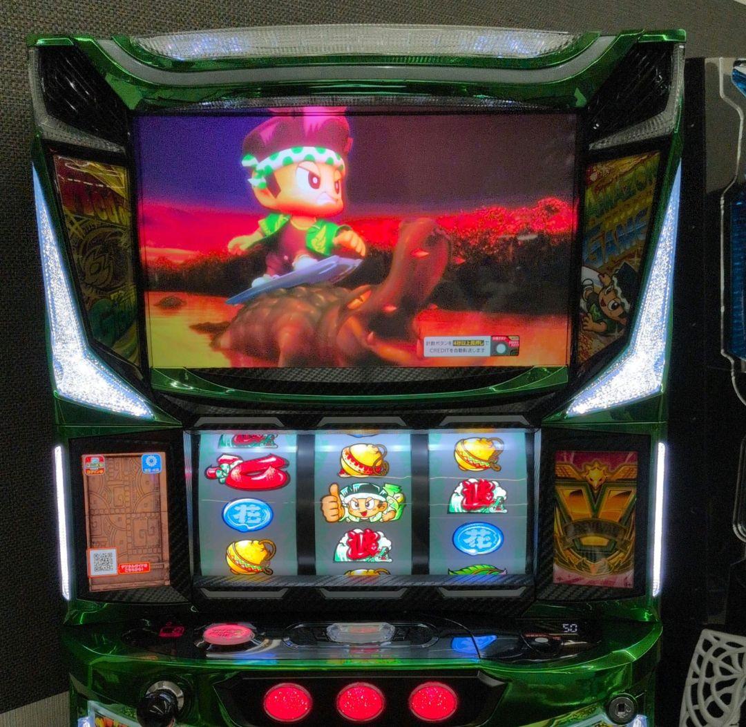 パチスロ実機　スマスロ緑ドン5 簡易ユニット付　送料無料