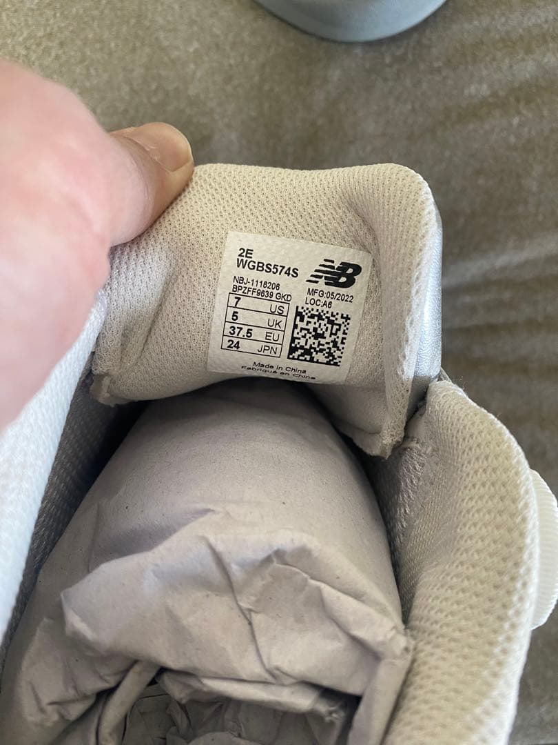 New Balance 574S シルバー 24.0cm ゴルフシューズ