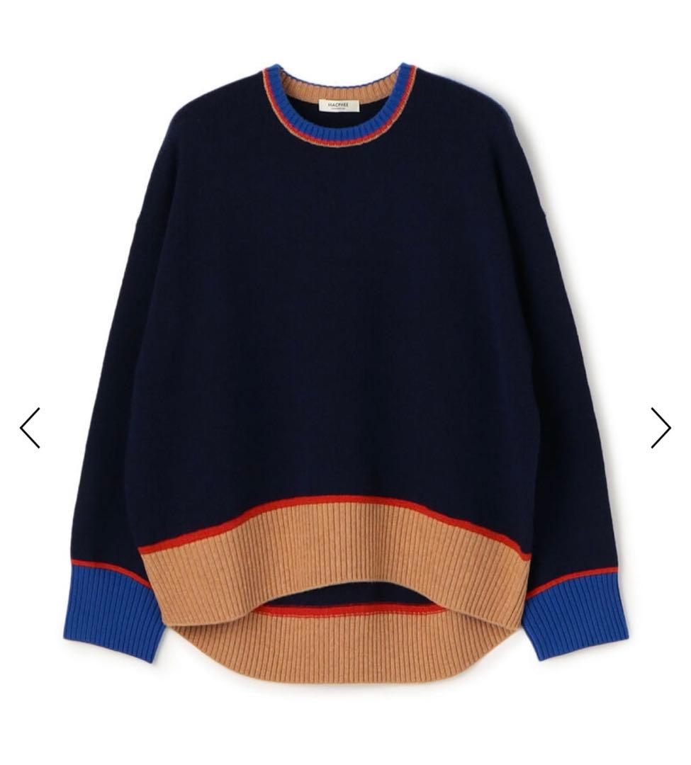 NZ LAMBS クルーネックプルオーバー MACPHEE 長袖ニット　ネイビー NZ LAMBS クルーネックプルオーバー（MACPHEE）｜ルミネのファッション