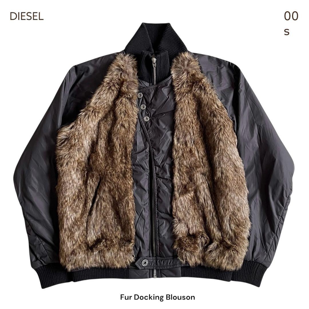 ジャケット・アウター 00s DIESEL Fur Docking Blouson Jacket 00s DIESEL Fur Docking Blouson Jacket
