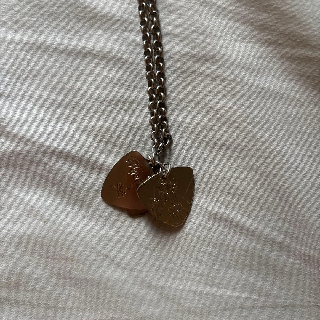 ヒステリックグラマー○ギターピック 3連ネックレス キムタク ロゴ刻印