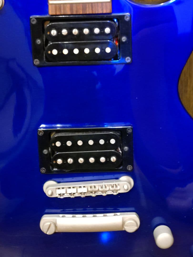 USED】Burny_レスポール_エレキギター_ジャンク品扱い_ブルー