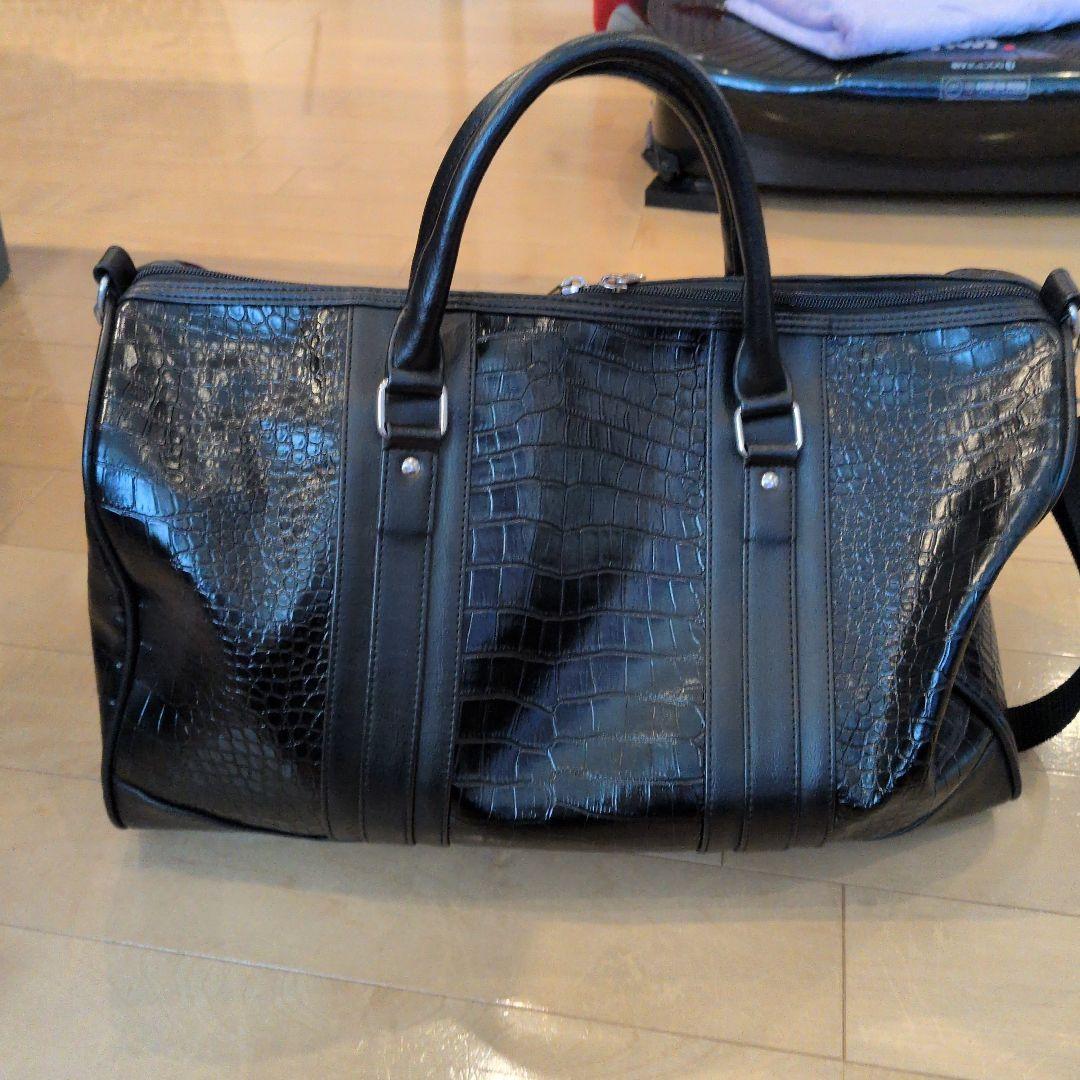 名門Three Hundred Club クロコダイル風ボストンバッグ - メルカリ