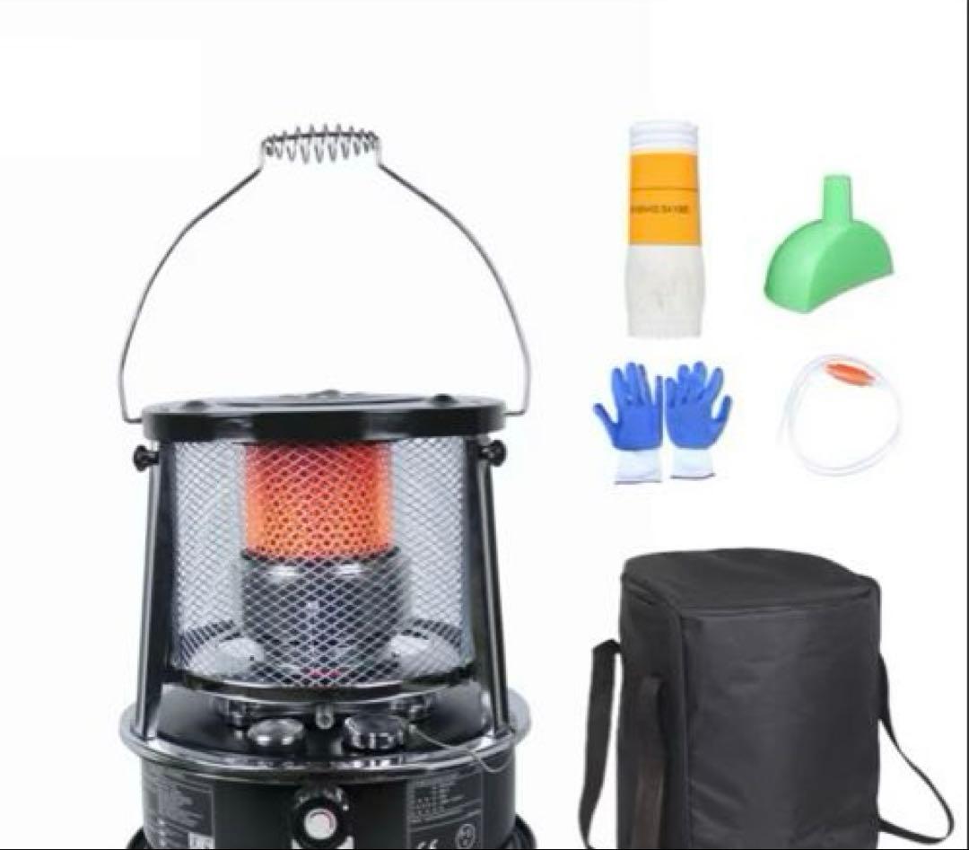 石油ストーブ 対流型 ヒーター 黒 アルパイン石油ヒーター 3.0kWh高