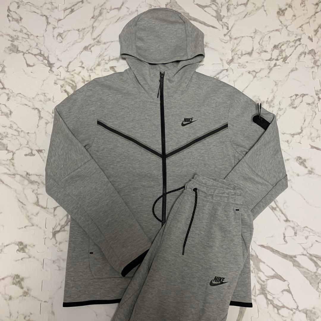 NIKE テックフリース グレー セットアップ 白タグ - メルカリ