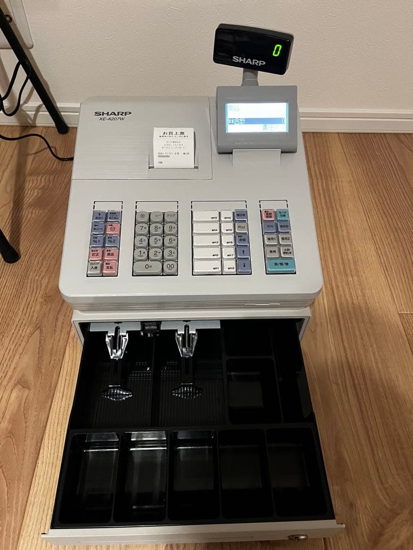 美品】 SHARP 電子レジスター XE-A207W-W 白 鍵・取説付き - メルカリ