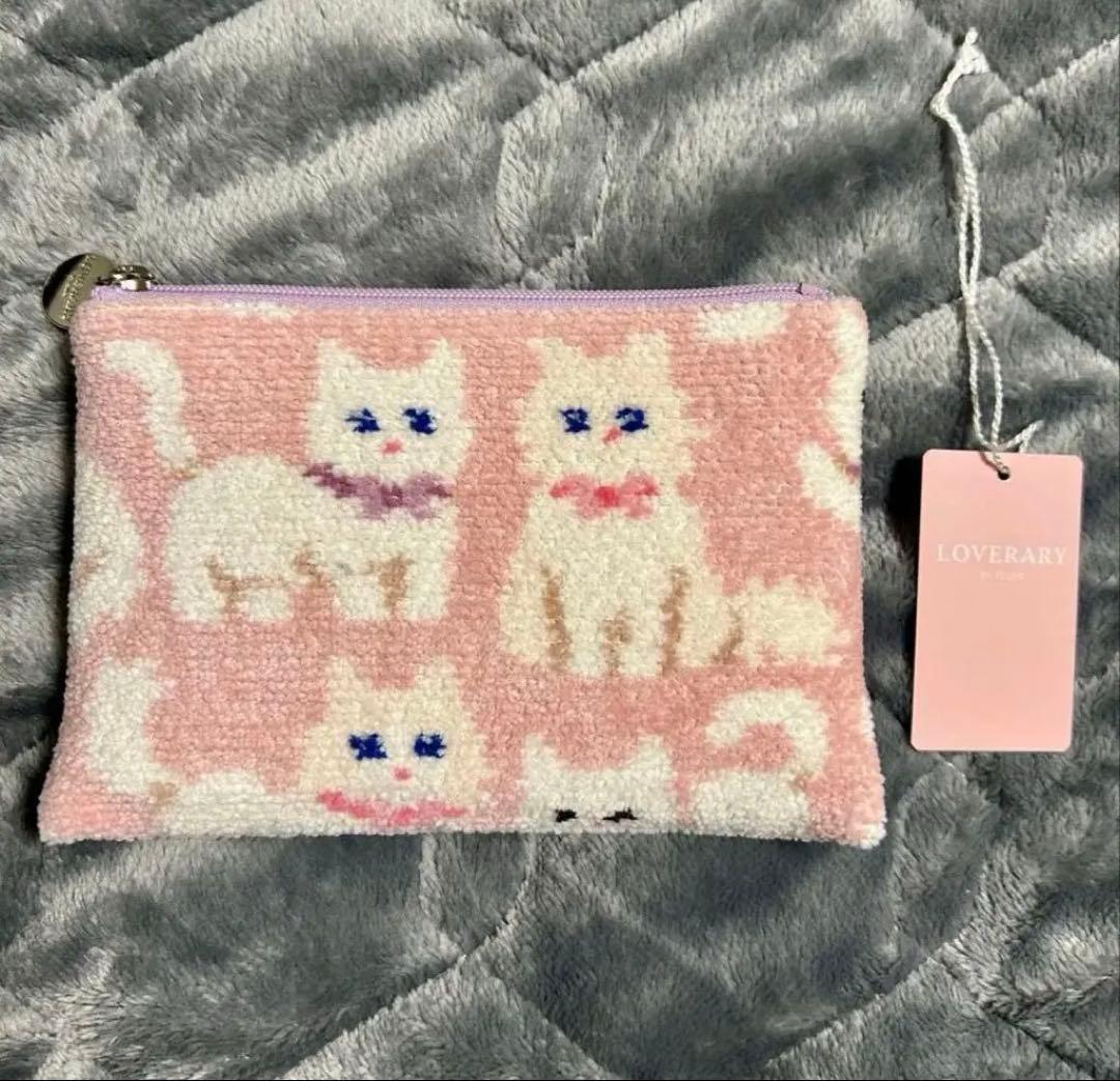 ラブラリーバイフェイラー ／モフモフネコチャン ティッシュポーチ
