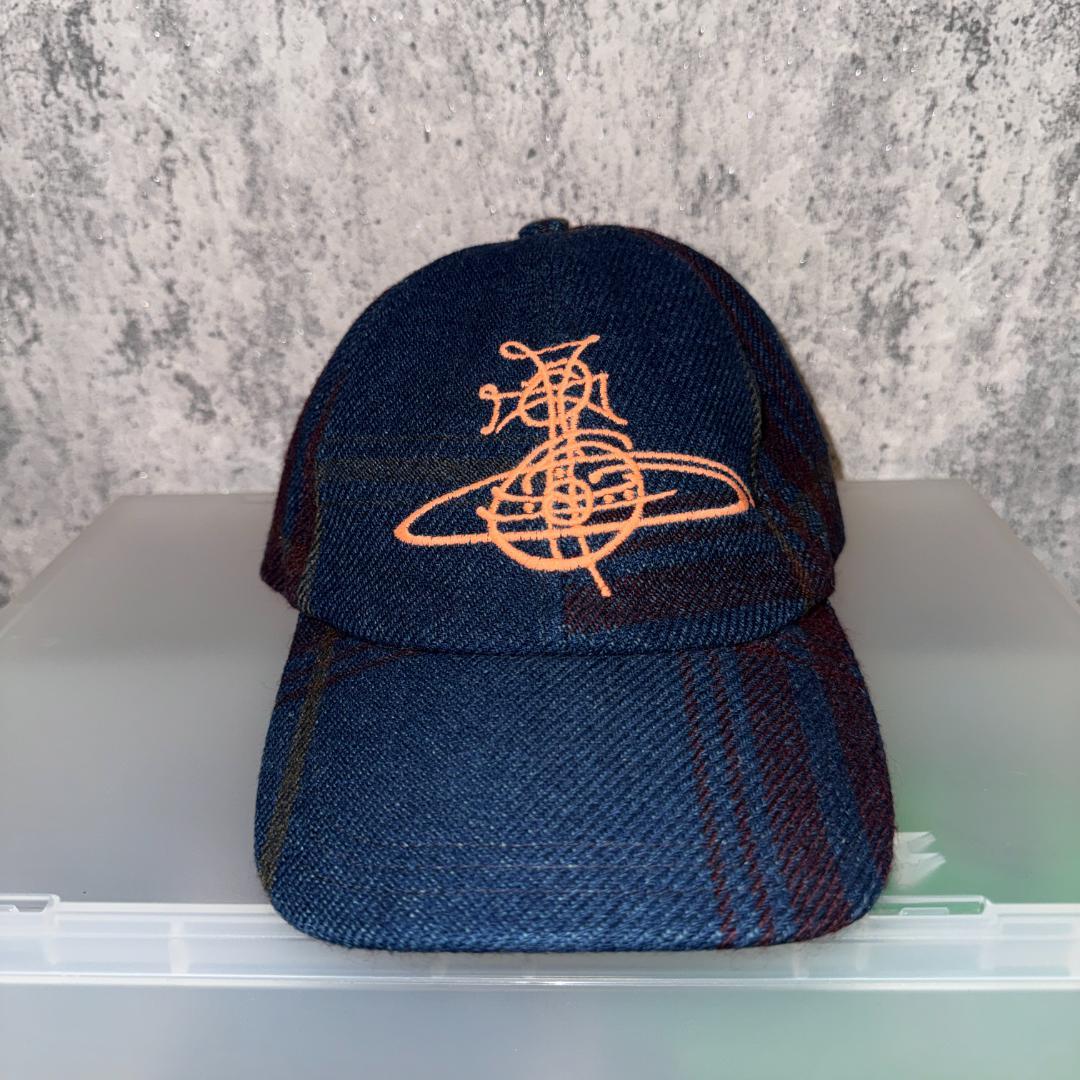 極美品☆鮮やかブルー☆】ヴィヴィアンウエストウッド オーブ刺繍