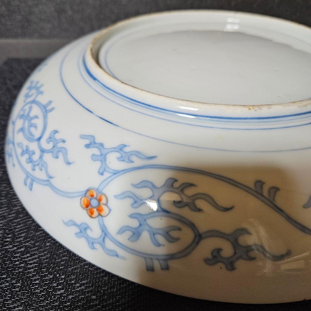 古伊万里の上作品❗】江戸時代後期 瑠璃呉須 金彩色絵 麒麟に鳳凰に花