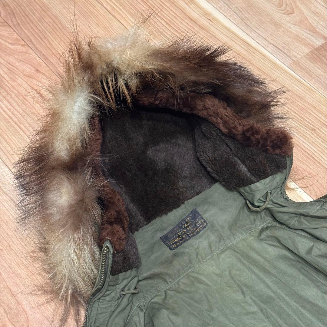 貴重 40's U.S.NAVY 米軍実物 AL-1 フライトジャケット フード