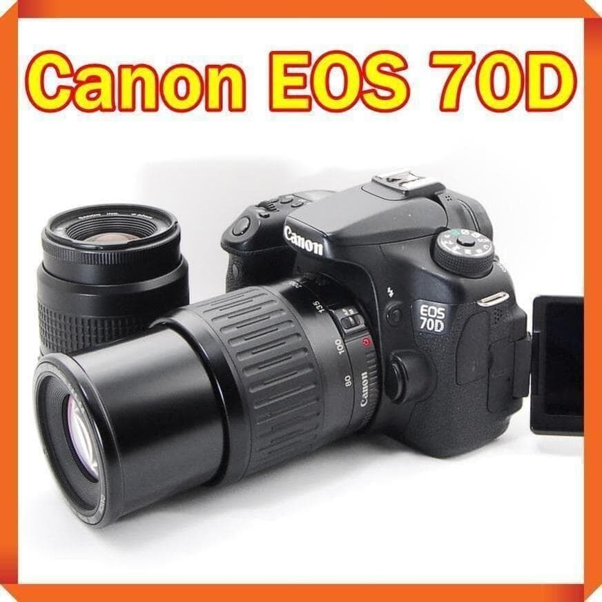 Canon EOS 70D 一眼レフカメラ ダブルレンズ スマホ転送機能搭載 EOS デジタル一眼 キヤノン CANON 70D ダブルズーム 中古 Wi-Fi搭載