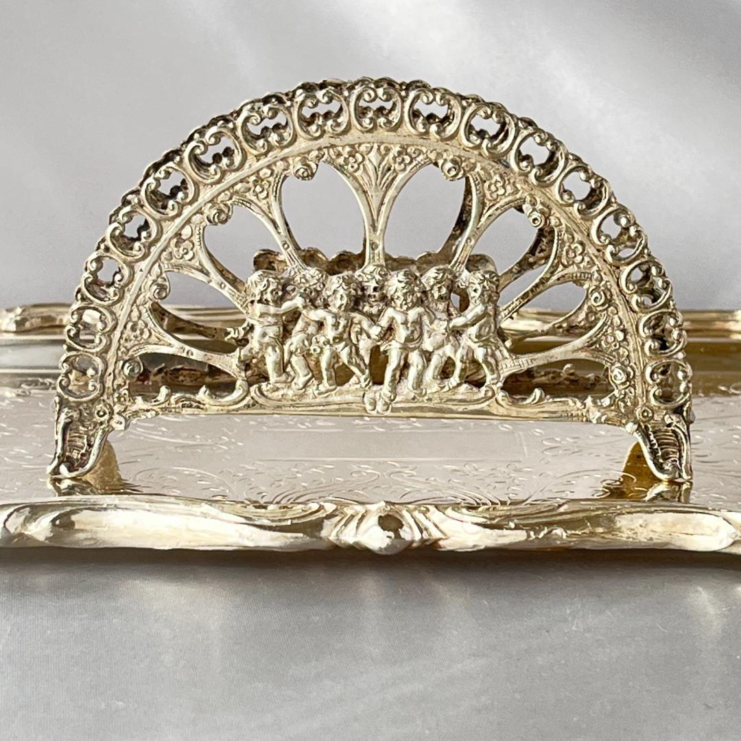 【ドイツ】チュラブの集うのナプキンスタンド 【純銀】ナプキンホルダー イーシザイ・マーケット / 18-8ステンレス製 メニューブックスタンド