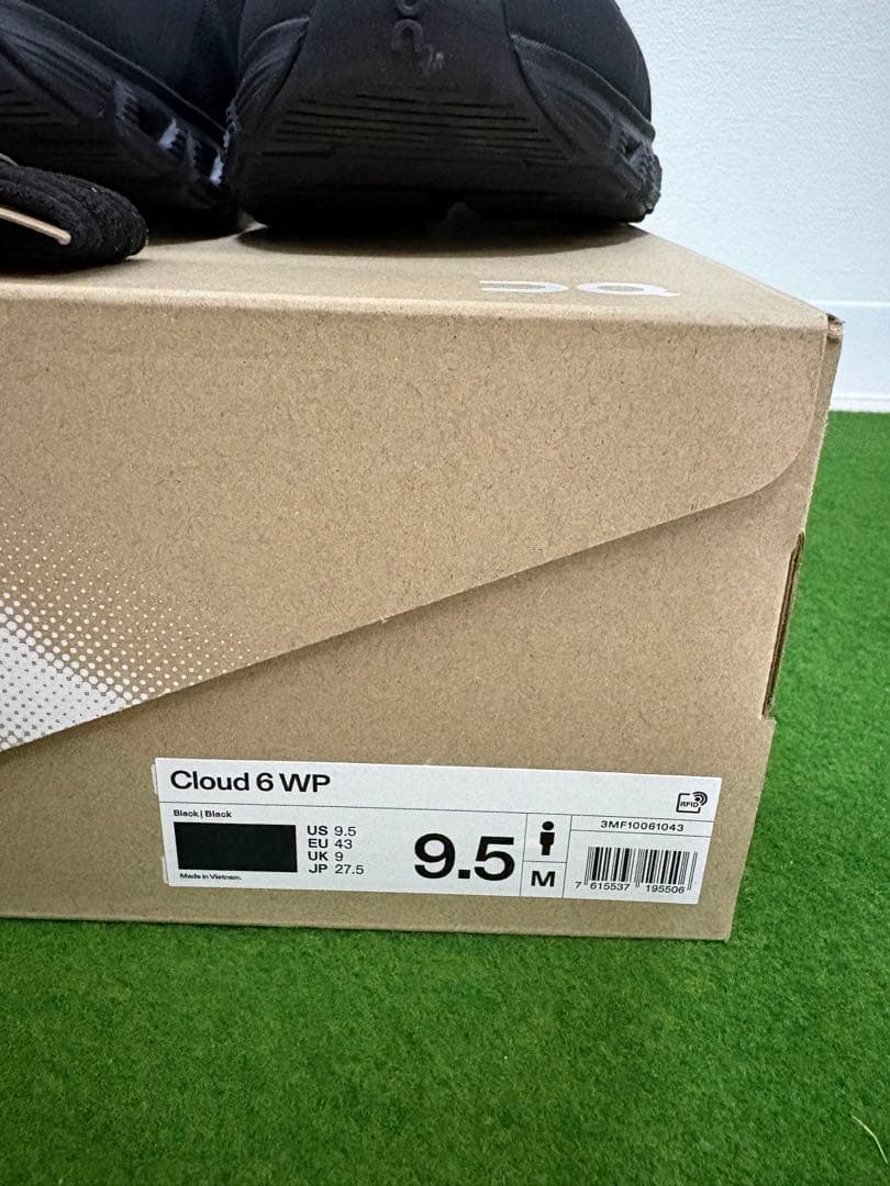 On cloud6WP ブラック　27.5cm 新品未使用品