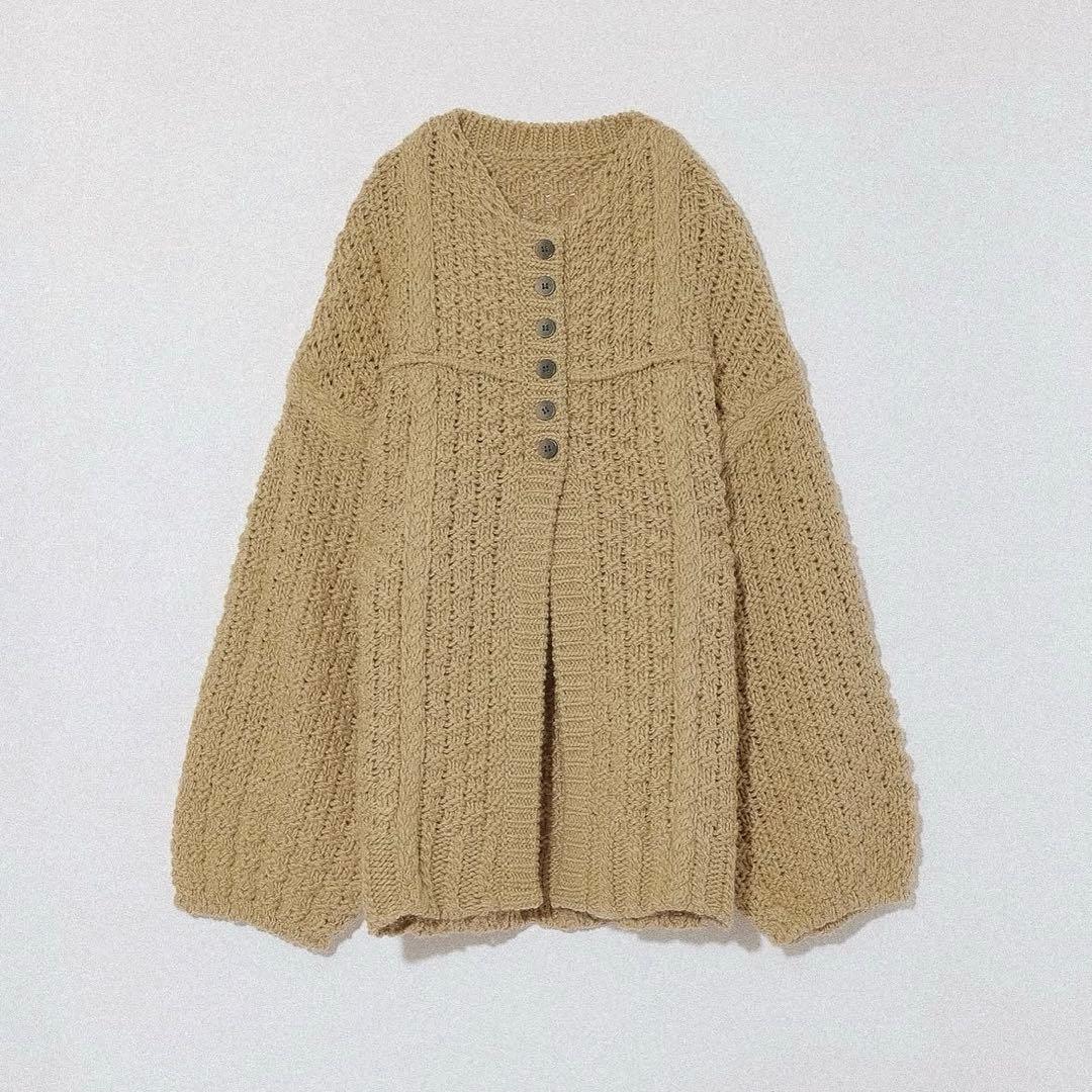 Eaphi】HONEYCOMB KNIT CARDIGAN