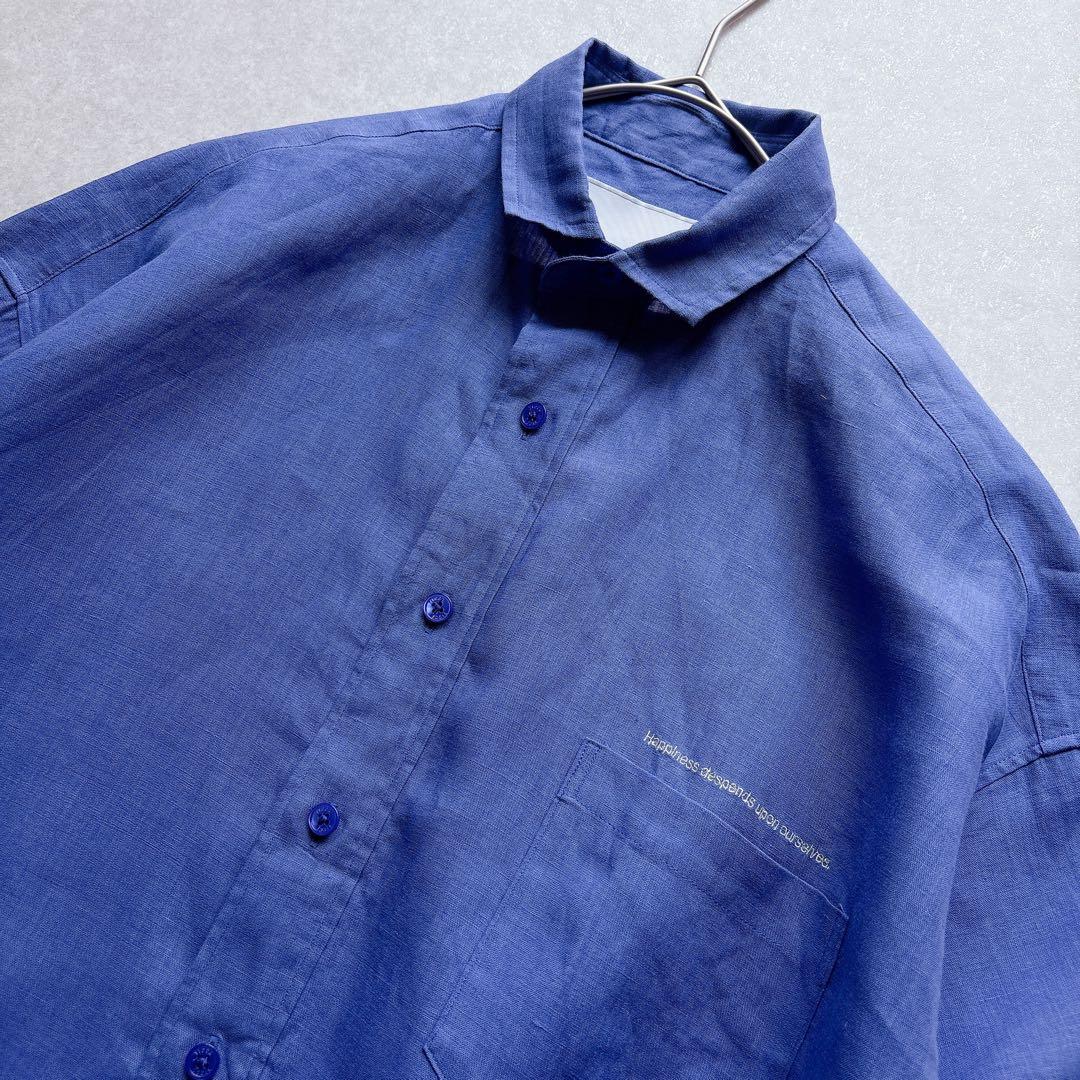 極美品☆TICCA｜定価2,5万 24SS リネン半袖エンブロイダイリーシャツ