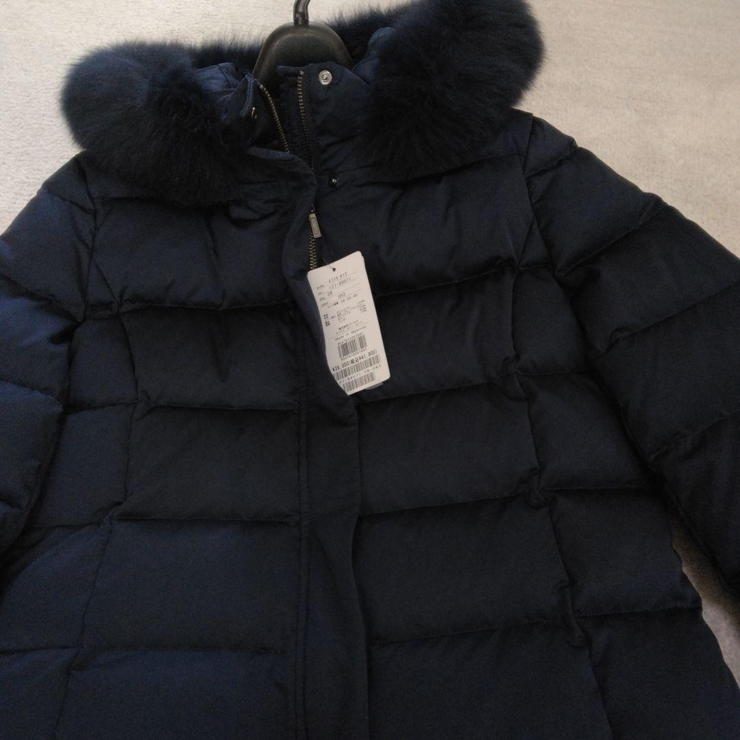 新品タグ付き INDIVI サイズ38 ダウンコート ネイビー