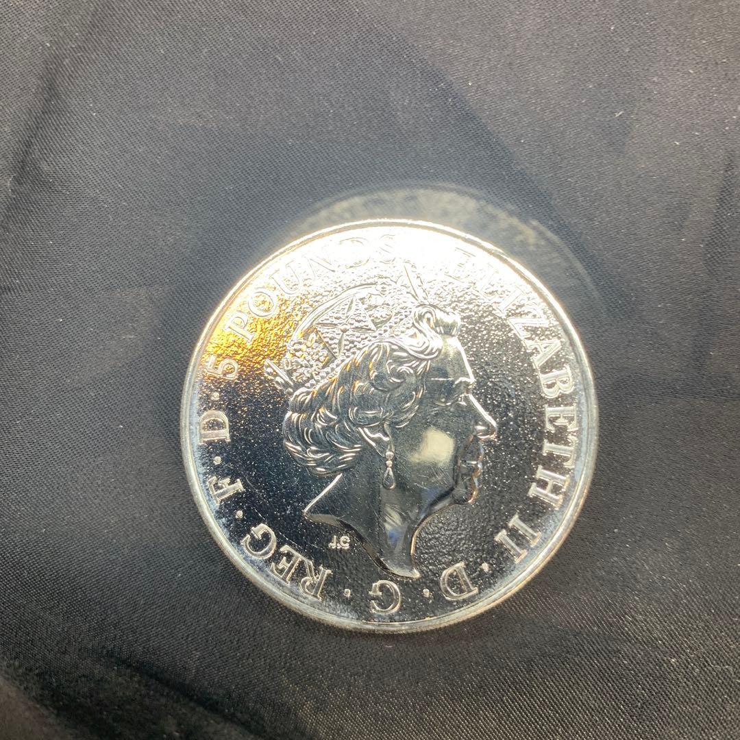 純銀貨 2オンス クイーンズビースト 2016 ライオン・イングランド M5
