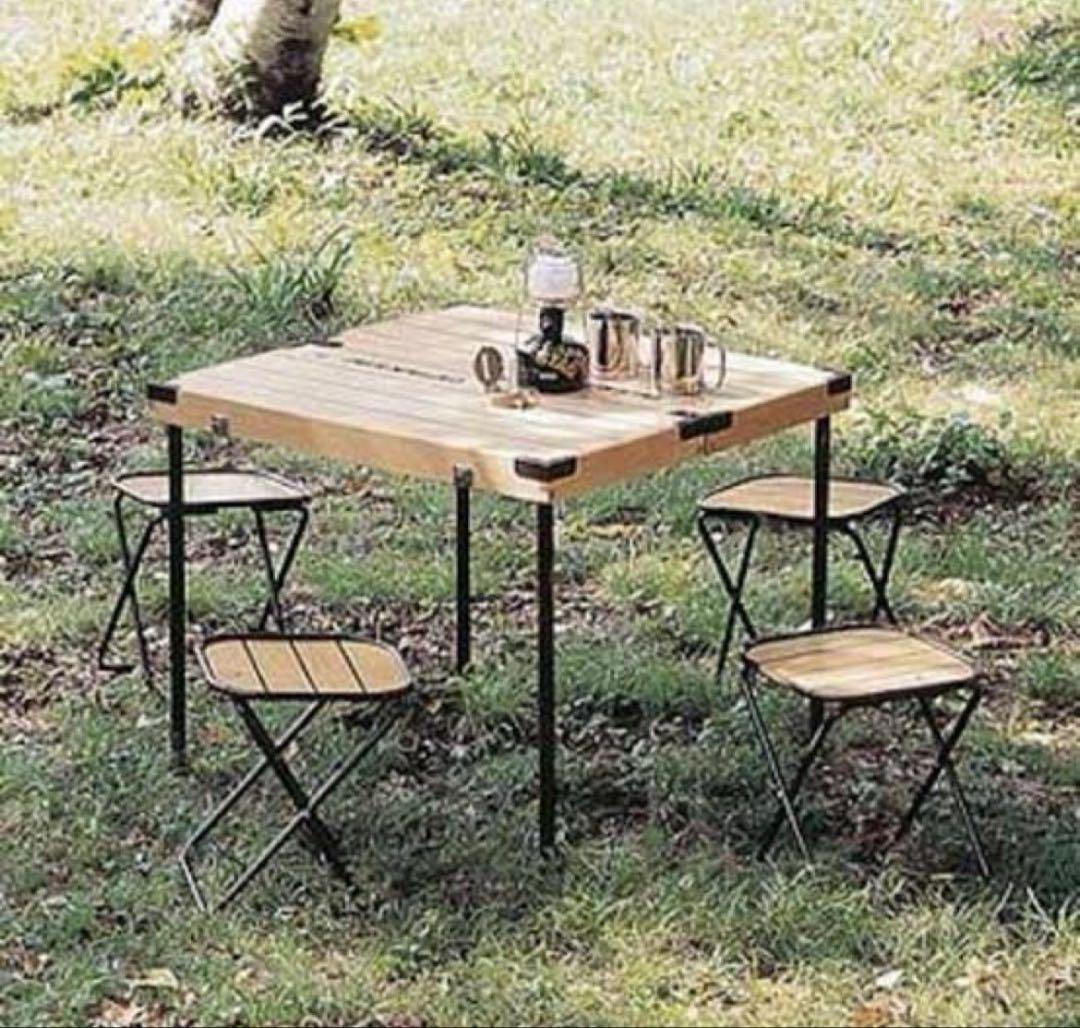 90s ヴィンテージCAPTAIN STAG 木製テーブルチェアセット 90s ヴィンテージCAPTAIN STAG 木製テーブルチェアセット