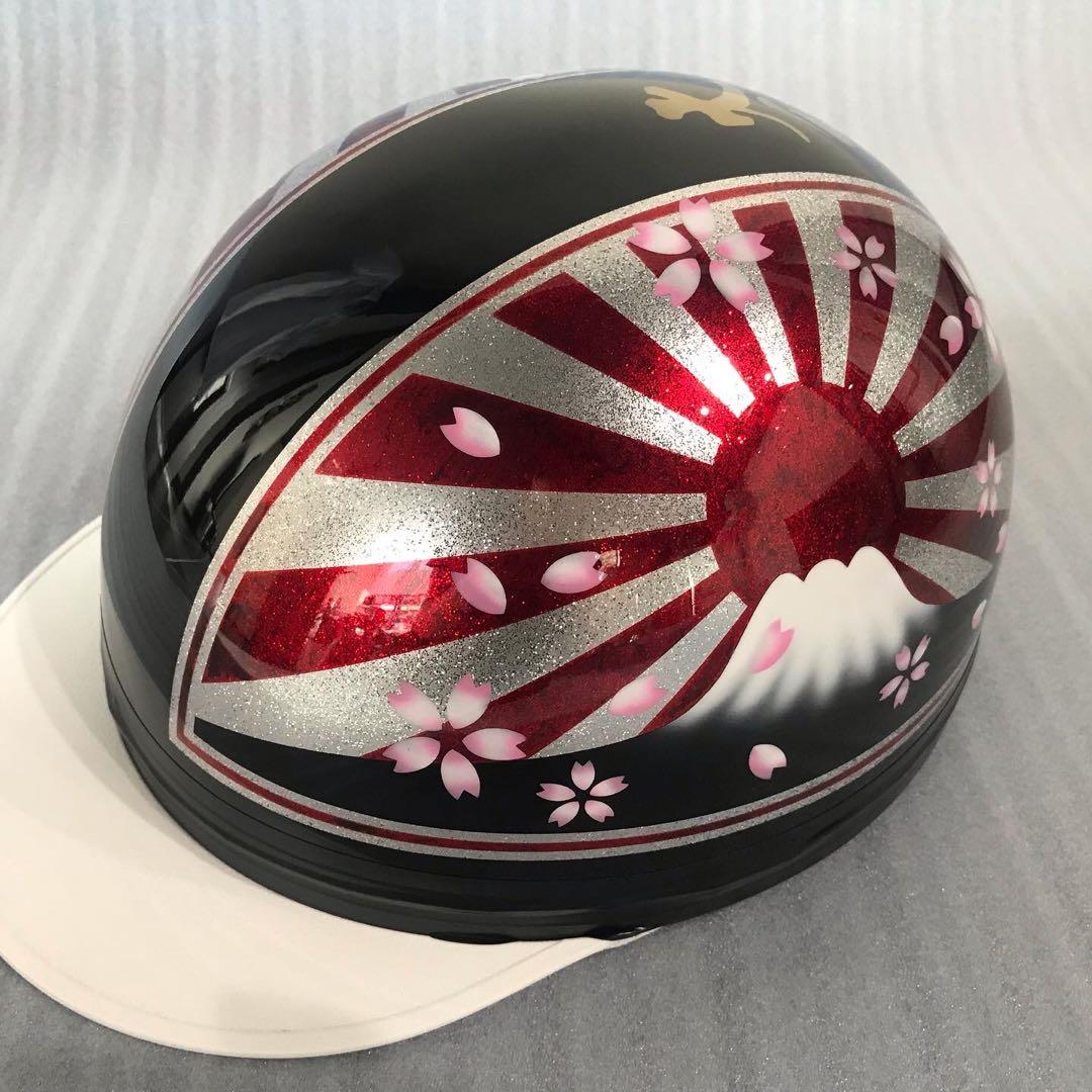 富士日章 コルク半 ヘルメット 旧車會 暴走族 三段シート ロケット