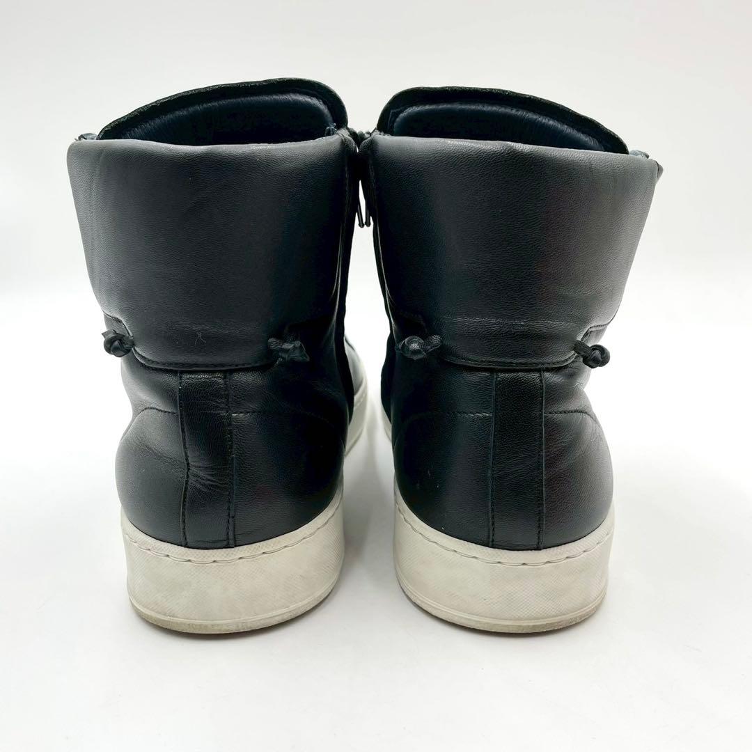 STEFANO GAMBA ハイカットレザースニーカー 黒 41 Y1420 - メルカリ