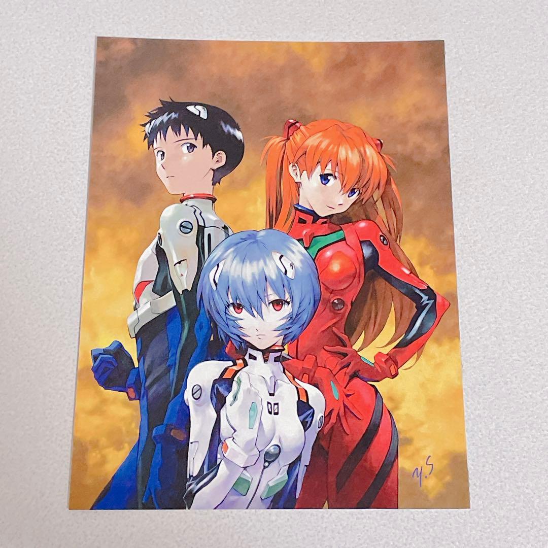 エヴァンゲリオン 描き下ろし 限定 ポストカード 碇シンジ 綾波レイ