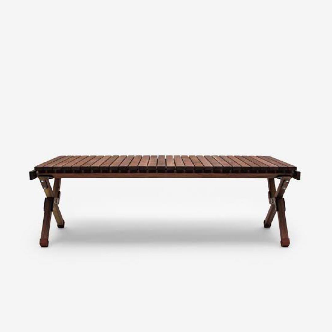 ま*ー様 what we want ロールテーブル　ウォールナット　大 機能性＋デザインのキャンプ最強テーブル！！キャンプ大好き集団が作る