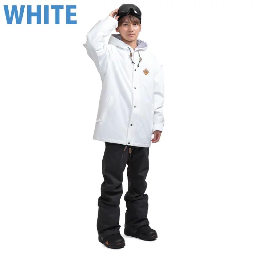 ONETHREE(ワンスリー) スノーウェア上下セット(ホワイト&ベージュ)美品 ワンスリー(ONETHREE) スノーボードウェア 上下セット メンズ