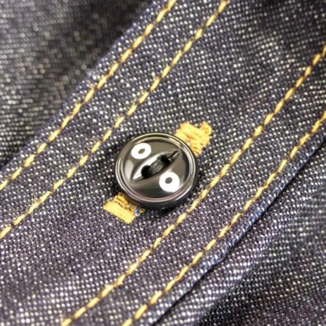 となりのトトロ　デニムシャツ ネコバスステンシル　M